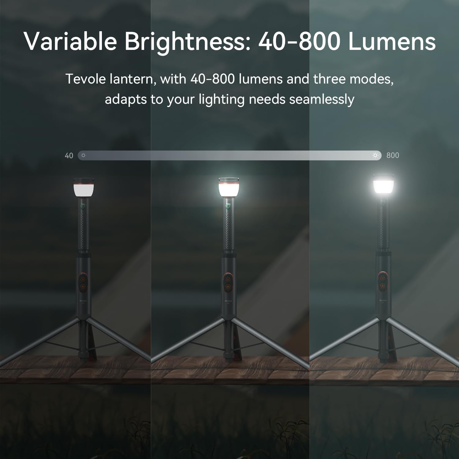 Telescopic Camping Light Collapsible 800 Lumens IP65 Waterproof Smart Remote Magnetic Base USB Rechargeable Battery Adjustable Height for Outdoor Adventure Hiking Emergency Lighting