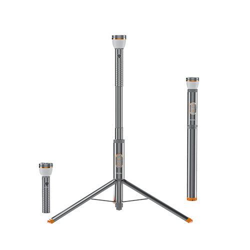 Telescopic Camping Light Collapsible 800 Lumens IP65 Waterproof Smart Remote Magnetic Base USB Rechargeable Battery Adjustable Height for Outdoor Adventure Hiking Emergency Lighting